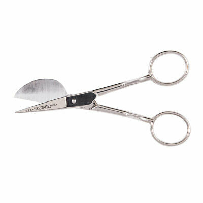 Heritage Cutlery 549LR 5 3/4 '' Large Ring Duckbill Applique Scissor
