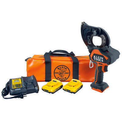 Klein Tools BAT20GD1 Battery-Operated EHS Closed-Jaw Cable Cutter, 2 Ah