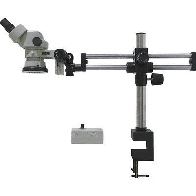 Aven SPZ50-209-536 Stereo Zoom Microscope [6.7x - 50x] On Dual Arm Boom Stand