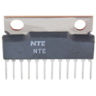 NTE Electronics NTE7061 IC DUAL 5.3W AUD PWR AMP 12-LEAD SIP VCC=12V TYPICAL
