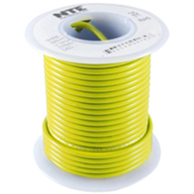 NTE WH24-04-25 Hook Up Wire 300V Stranded Type 24AWG Yellow 25ft