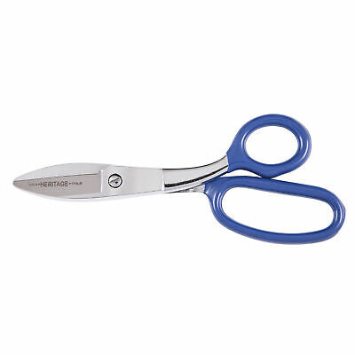 Heritage Cutlery 775LR 8 5/8'' Broad Blade Shear w/ Large Ring / Blue Coated