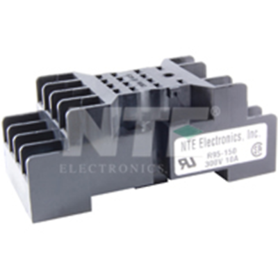 NTE Electronics R95-150 SOCKET 8-PIN MINI BLADE PANEL OR DIN RAIL 300V 10A