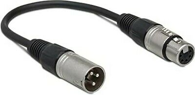 Hosa DMX-306 XLR3M to XLR5F DMX-512 Adaptor Cable, 6 inch, Black