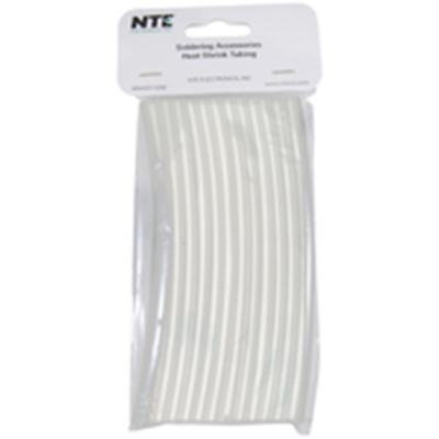NTE Electronics 47-20406-CL Heat Shrink 3/16 In Dia Thin Wall Clear 6 In Length