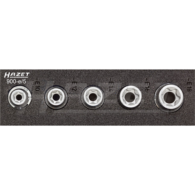 Hazet 900-E/5 TORX® Hollow 12.5mm (1/2") E10 - E18 1/12 Socket Set