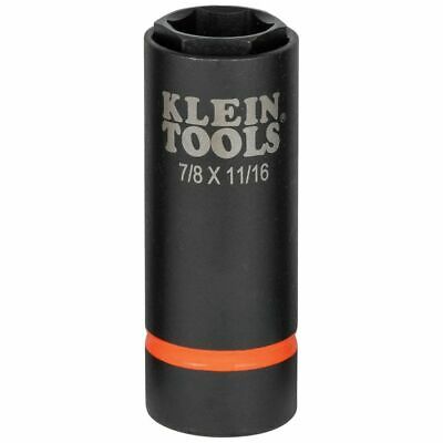 Klein 66064 2-in-1 Deep Impact Socket, 6-Point 7/8-Inch and 11/16-Inch Hex Sizes
