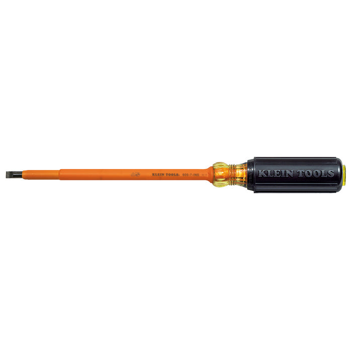 Klein Tools 605-7-INS Insulated 1/4'' Cabinet Tip 7'' Shank Screwdriver