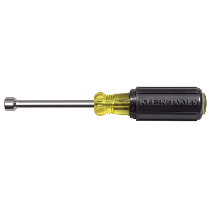 Klein Tools 630-5/16M 5/16" x 6.7" Magnetic Tip Cushion Grip Nut Driver with 3" Hollow Shank
