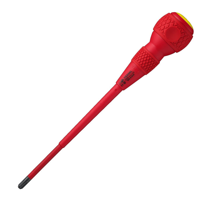 Vessel Tools 200P3150 Ball-Grip Insulated Screwdriver No.200, Phillips #3
