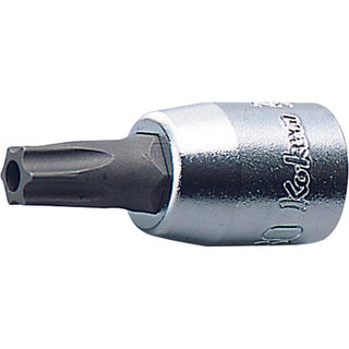 Ko-Ken 2025.28-T27H Bit Socket TORX® T27H Tamper Resistant 28 MM 1/4 Sq. Drive