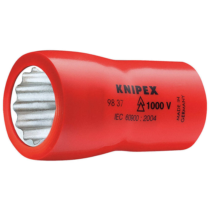 Knipex 98 37 9/16" 3/8" 1,000V Insulated 9/16" 12-Point Socket
