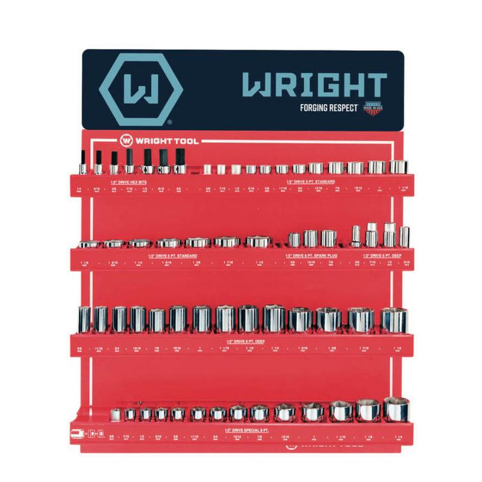 Wright Tool D947 61 Piece 6-Point Standard and Deep Sockets and Hex Bits