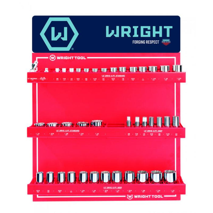 Wright Tool D948 1/2-Inch Drive 12-Point Standard and Deep Sockets