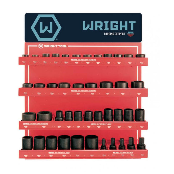 Wright Tool D960 43 Piece 6-Point Standard and Deep Sockets