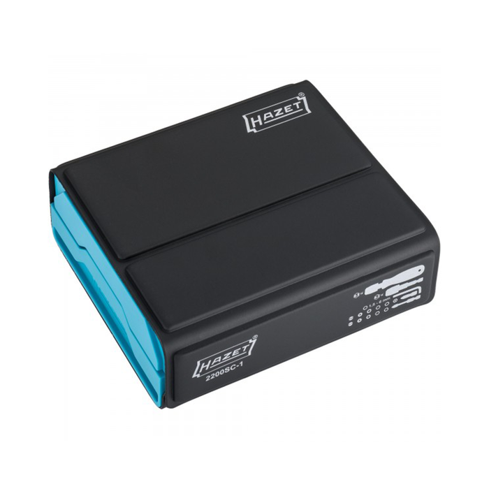 Hazet 2200SC-1 SmartCase Screwdriver Bit Set with Handle, 69 Pc.
