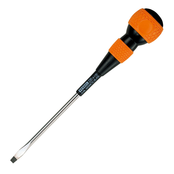 Vessel Tools 220S6150 Ball-Grip Screwdriver No.220, Slotted 6