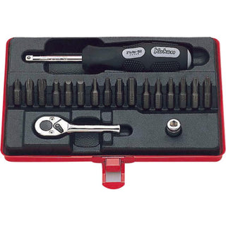 Ko-Ken 2276 1/4 Inch Sq. Dr. Bit Set 19 Pieces