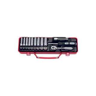 Ko-Ken 2277 1/4 Inch Sq. Dr. Socket Set 6 Point 21 Pieces