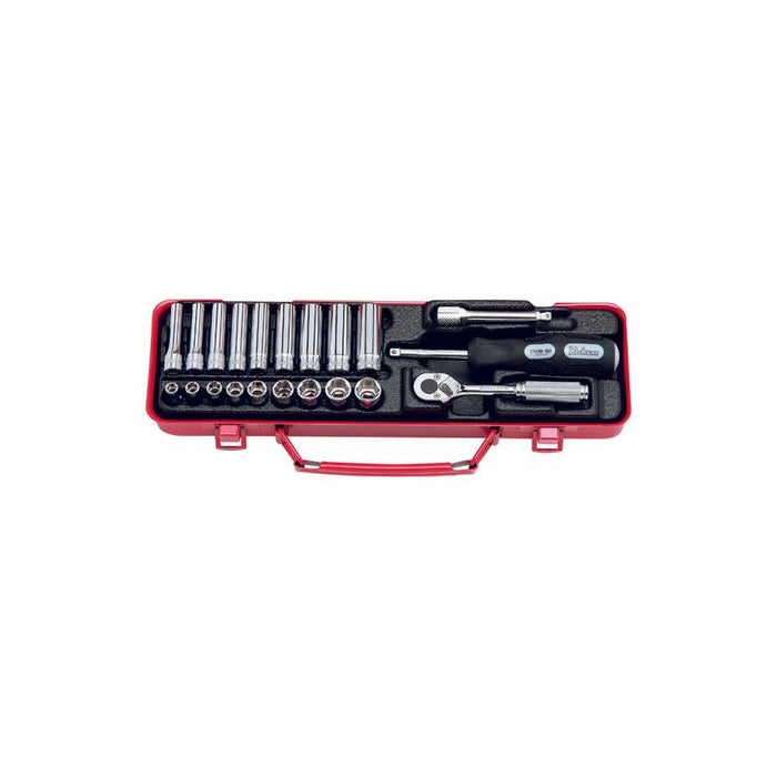 Koken 2277 1/4 Inch Sq. Dr. Socket Set 6 Point 21 Pieces
