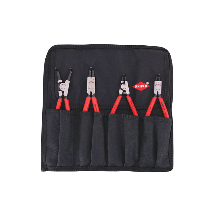 Knipex 9K 00 19 54 US 90° Circlip Snap-Ring Pliers Set in Pouch, 4 Piece