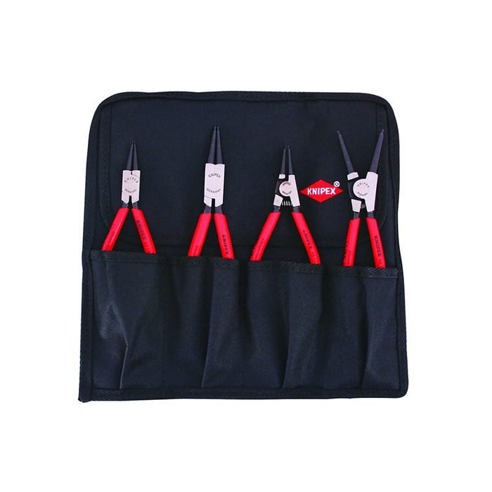 Knipex 9K 00 19 53 US Straight Circlip Snap-Ring Pliers Set in Pouch, 4 Piece
