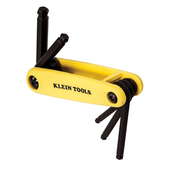 Klein Tools 70571 Grip-It Ball End Hex Five Key Fold-up Driver