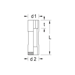 Gedore 1718738 Socket 1/2 Inch Drive, Long 10 mm