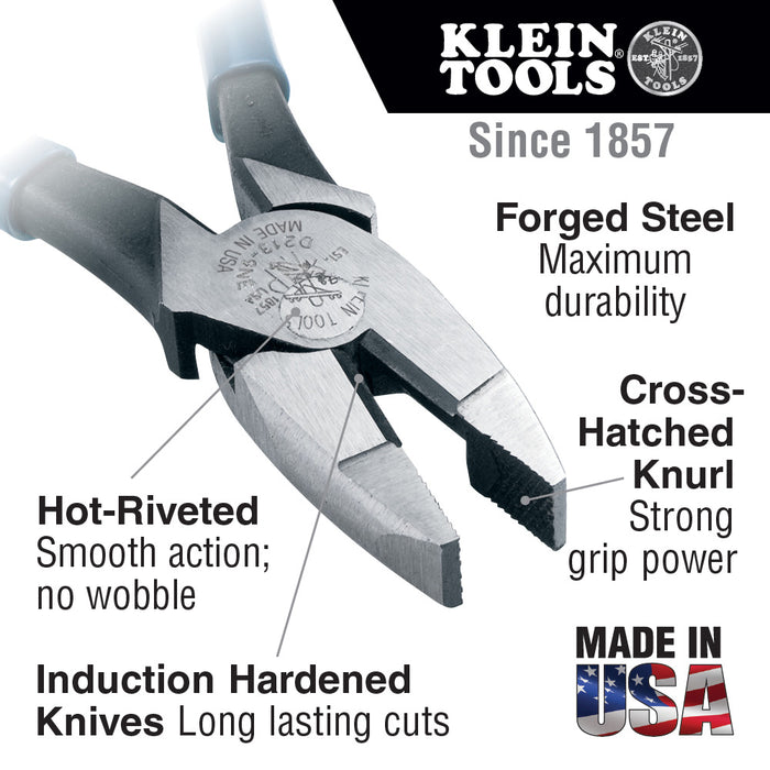 Klein Tools D213-9 9" High-Leverage Side-Cutting Pliers