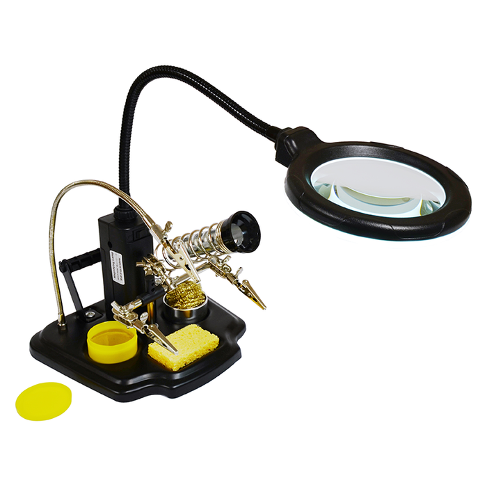 Elenco ZD-10Y LED Magnifying Lamp with Third Hand