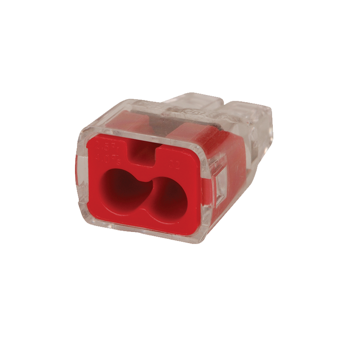 Ideal 30-1032J In-Sure Push-In Wire Connector, Model 32, 2-Port Red, 300/jar