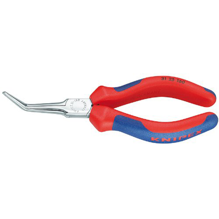 Knipex 31 25 160 Angled Needle Nose Pliers with Comfort Grip, 6.25 Inch