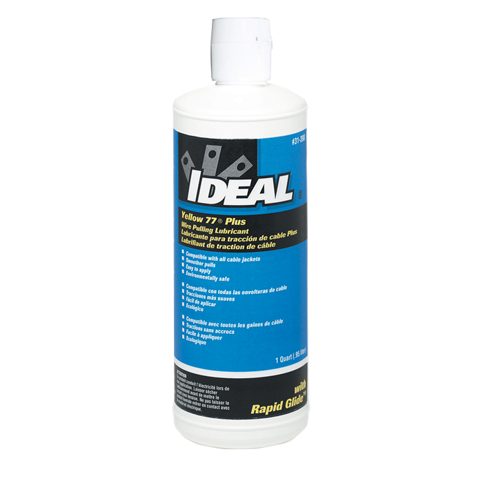 Ideal 31-398 Yellow 77 Plus Wire Pulling Lubricant (1-Quart Squeeze Bottle)
