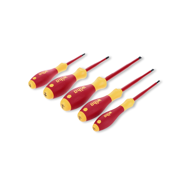 Wiha Tools 32059 Insulated SoftFinish Slotted / Phillips Screwdriver Set, 5 Pc.