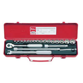 Ko-Ken 3206M 3/8 Sq. Dr. Socket set 6, 12 point 21 pieces