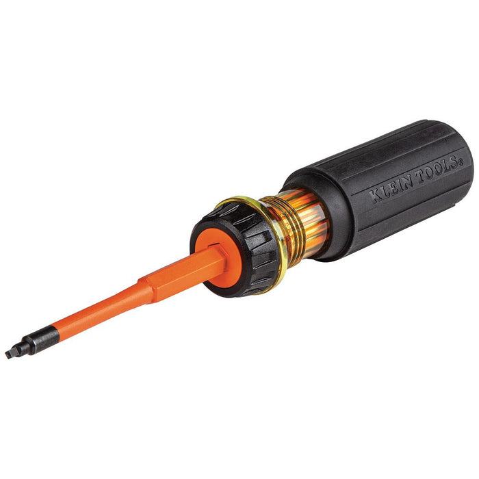 Klein Tools 32287 Flip-Blade Insulated Screwdriver, 2-in-1, Square Bit #1 and #2