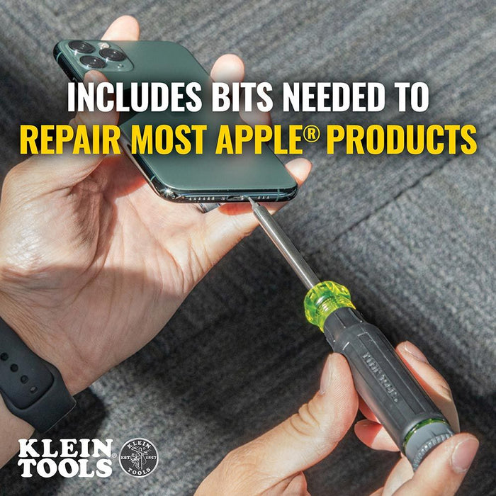 Klein Tools 32328 27-in-1 Multi-Bit Screwdriver, Bits for Apple Product Repair