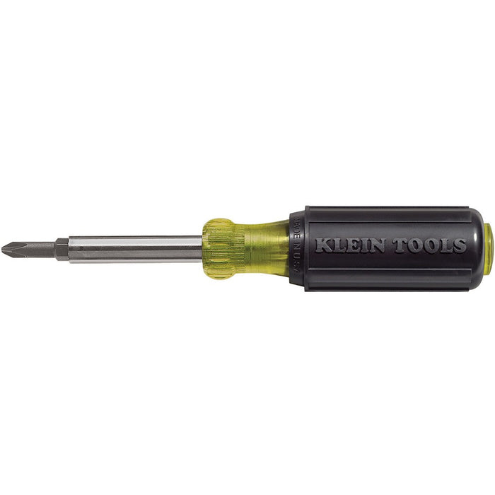 Klein Tools 32476 5-in-1 Screwdriver/Nut Driver, Yellow and Black