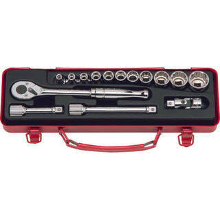 Ko-Ken 3252M 3/8 Sq. Dr. Socket set 6, 12 point 15 pieces