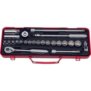 Ko-Ken 3275 3/8 Inch Sq. Drive, Socket Set 25 Pcs