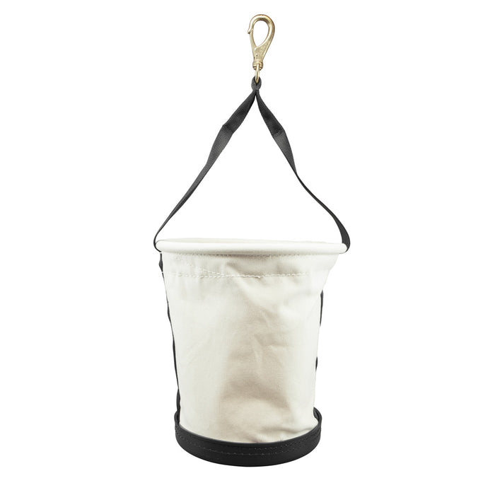 Klein Tools 5113S Tapered-Wall Bucket with Swivel Snap Hook, Canvas