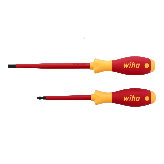 Wiha Tools 33580 Insulated SoftFinish Slotted / Phillips Screwdriver Set, 2 Pc.