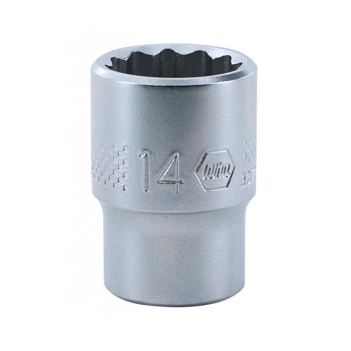 Wiha 33729 3/8 Inch Drive Socket, 12 Point, 14.0mm