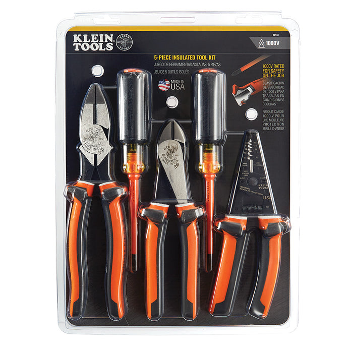 Klein Tools 94130 1000V Insulated Tool Kit, 5 Pc.