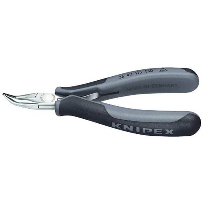Knipex 35 42 115 ESD Angled Half Round Tips Electronics Pliers