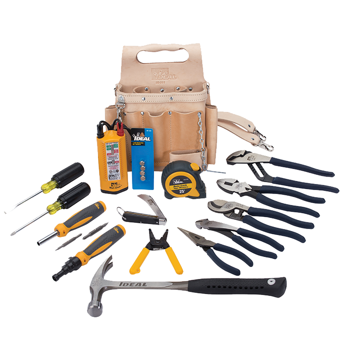 Ideal 35-800 Electrician's Tool Set w/Pouch, 16-Piece