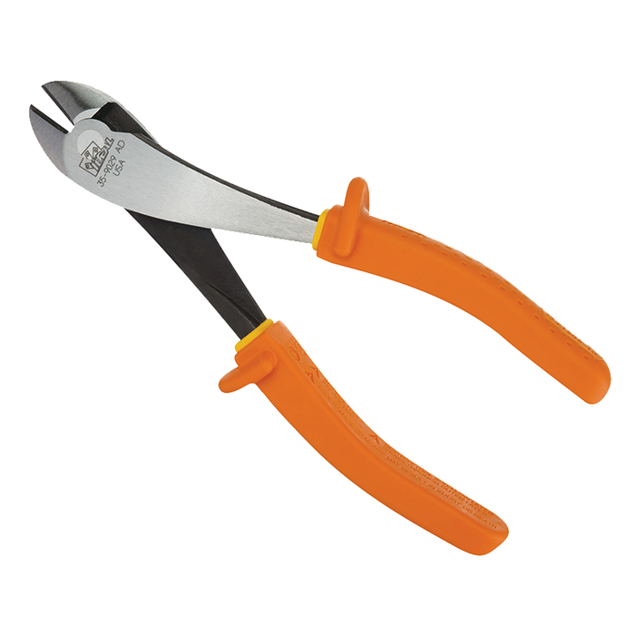 Ideal 35-9029 Insulated High-Leverage Diagonal Plier, 8" w/Angled Head