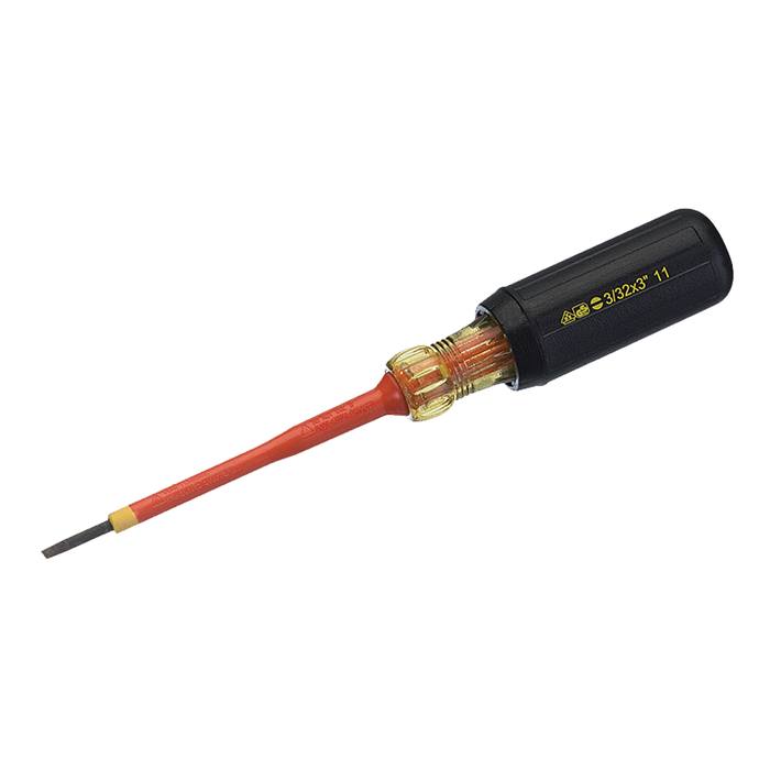 Ideal 35-9148 Slotted 3/32" x 3" Insulated Screwdriver