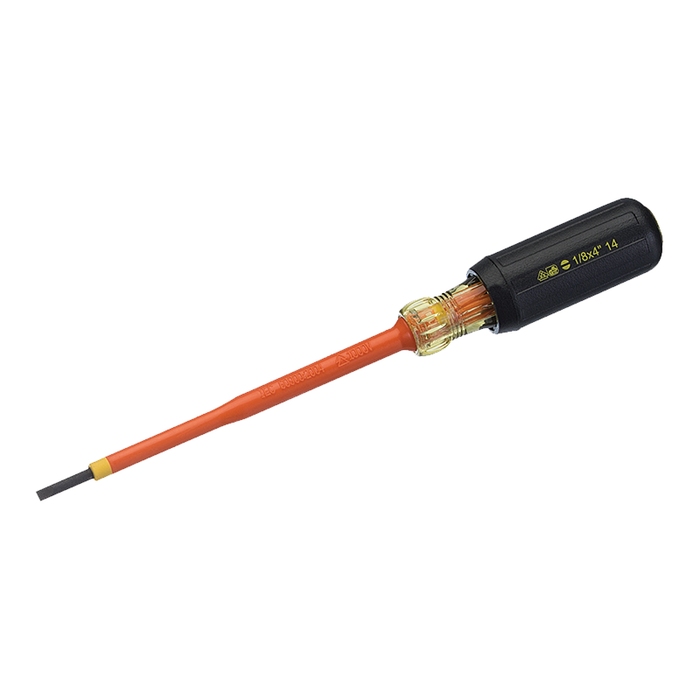 Ideal 35-9149 Slotted 1/8" x 4" Insulated Screwdriver