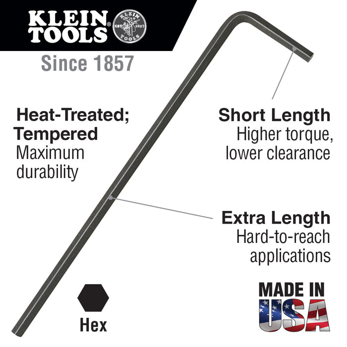 Klein Tools LL9 9/64 x 4-1/32" Long-Arm Hex Key